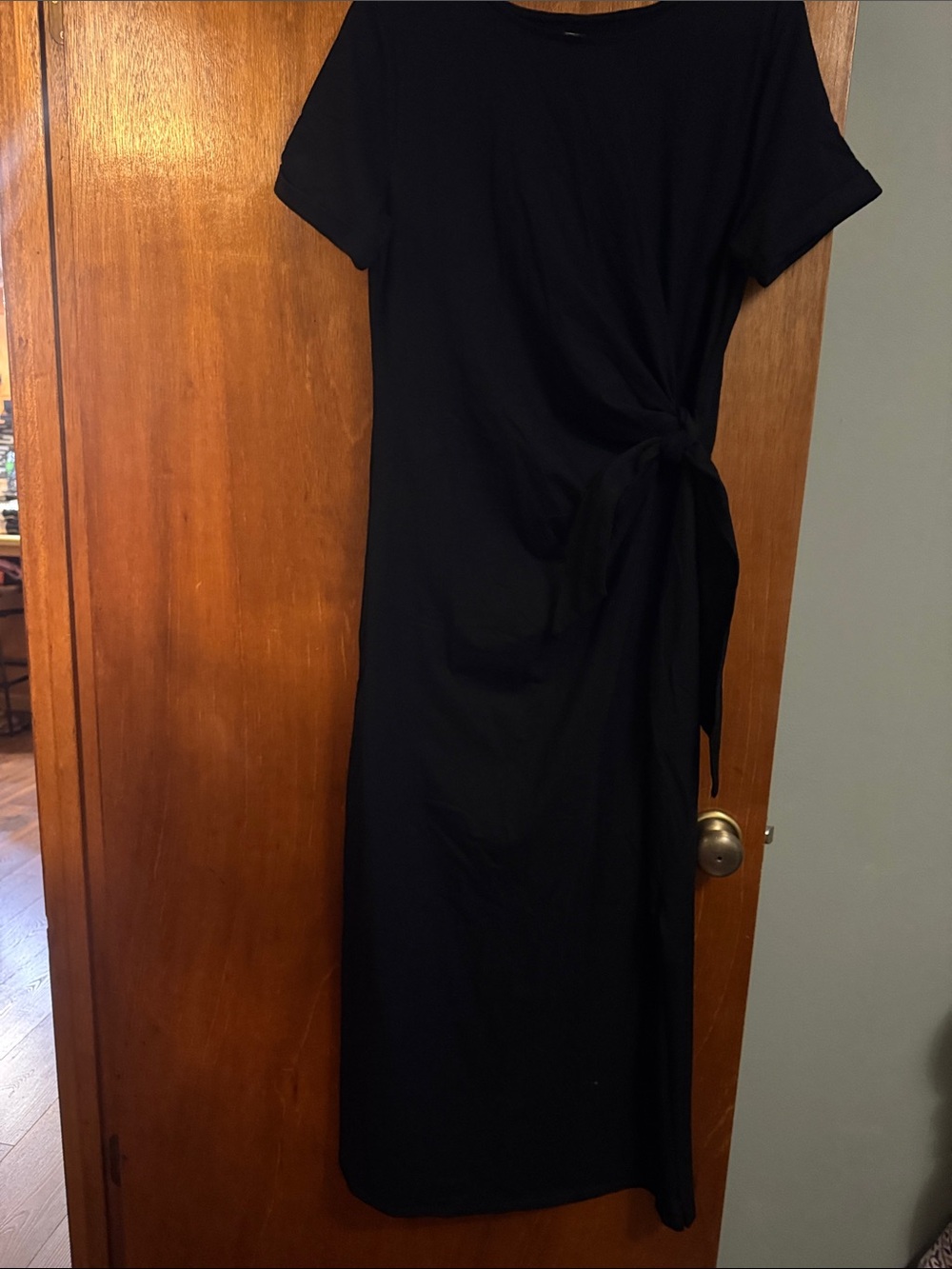 Maurices Black Side-Tie Maxi Dress